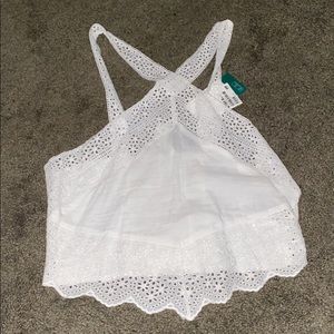 H&M white crop top